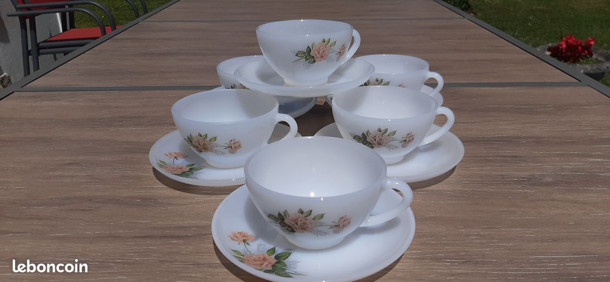 Tasses arcopal modèle rose couleur rose (image 7)