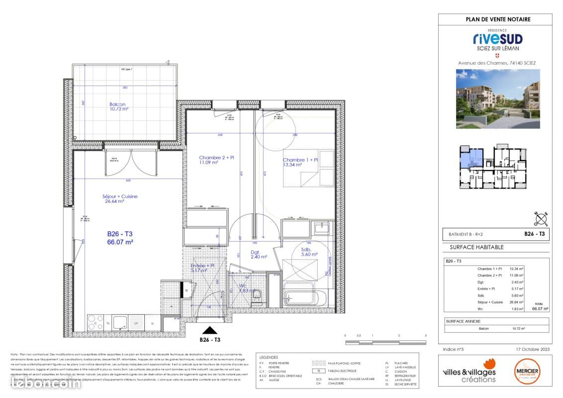 Appartement 3 pièces 65 m² · à Sciez · 65 m² · 360 000 €