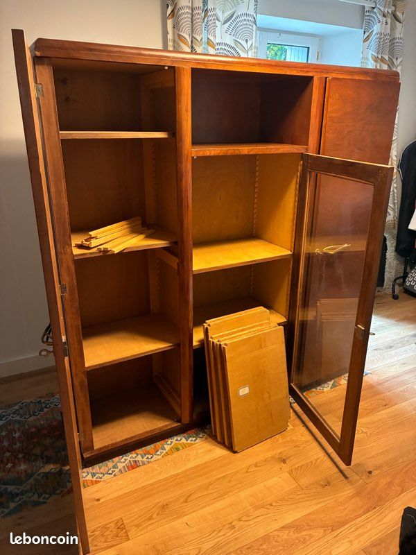 Armoire vitrine acajou vintage (image 2)