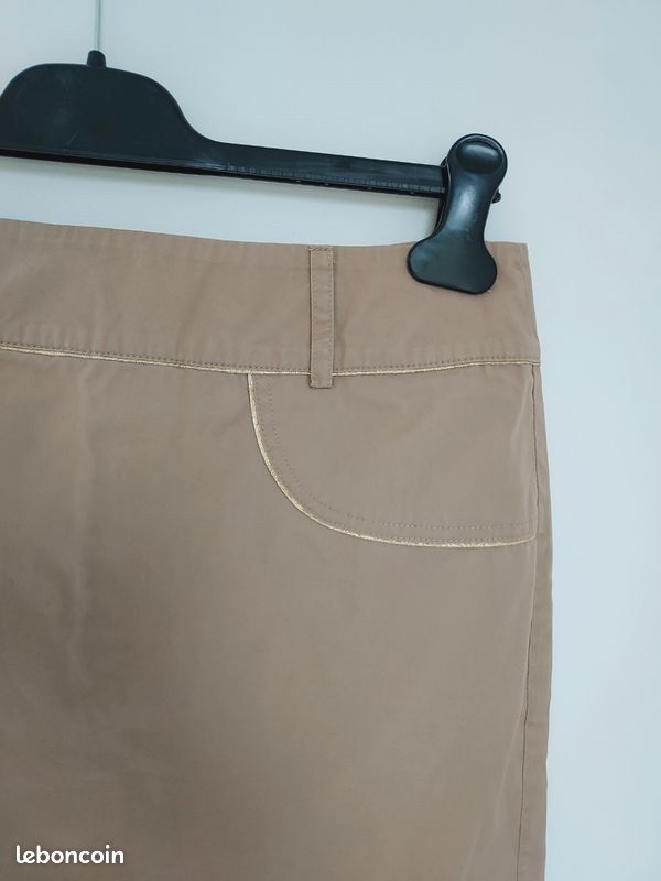 Tailleur veste 38 et jupe 40 Maison 1 2 3 beige et doré (image 5)