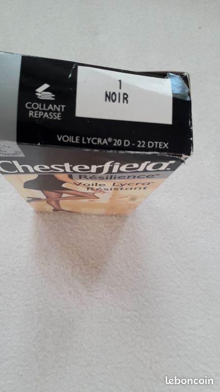 Collant Chesterfield Fantaisie Voile 20D Couleur Ivoire – Taille 1 (FR36/38), Motif Jarretière, Neuf Avec étiquettes