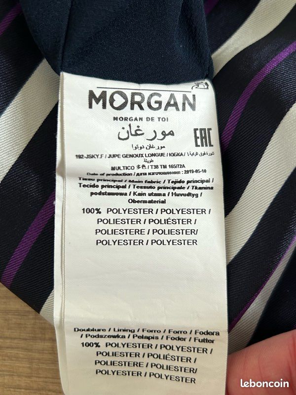 Jupe rayée asymétrique Morgan taille 38 jamais portée (taille petit) (image 17)