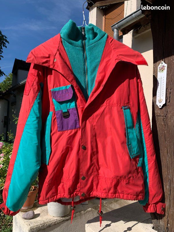 Veste De Ski Vintage Années 80 – Taille 48, Unisexe, état Correct