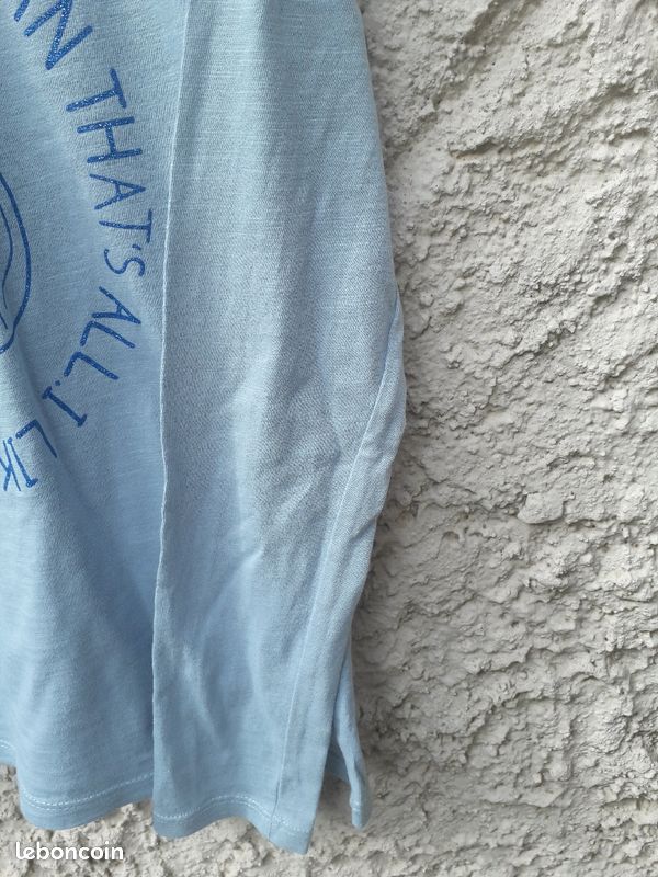T-shirt 10 ans bleu avec licorne manches longues fille (image 5)