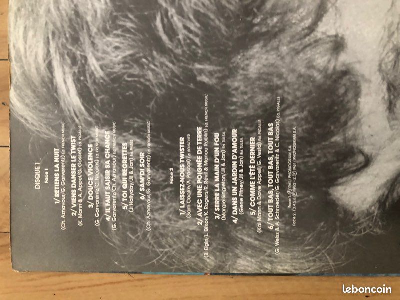 Vinyle Johnny Halliday retiens la nuit 2 disques (image 6)