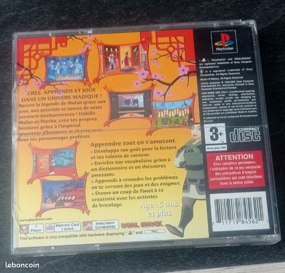 PS1 Legend Of Mulan FRA Quasi neuf
