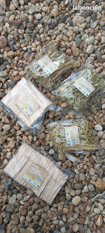 450 cuillères bois+400 piques à apero (image 1)