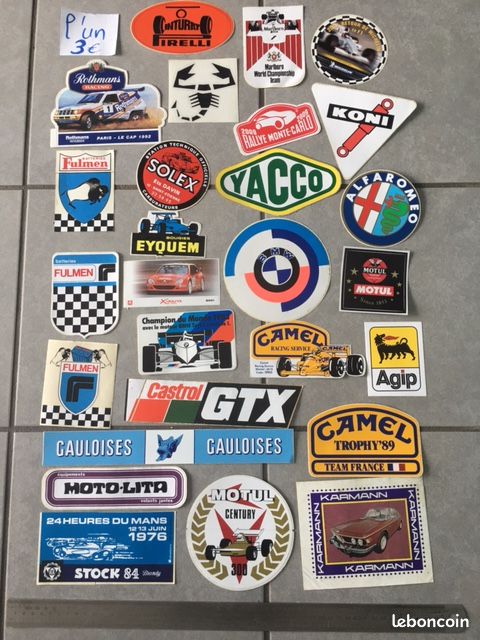 Auto collant : lot important thème auto , moto camion , mécanique , etc... (image 1)