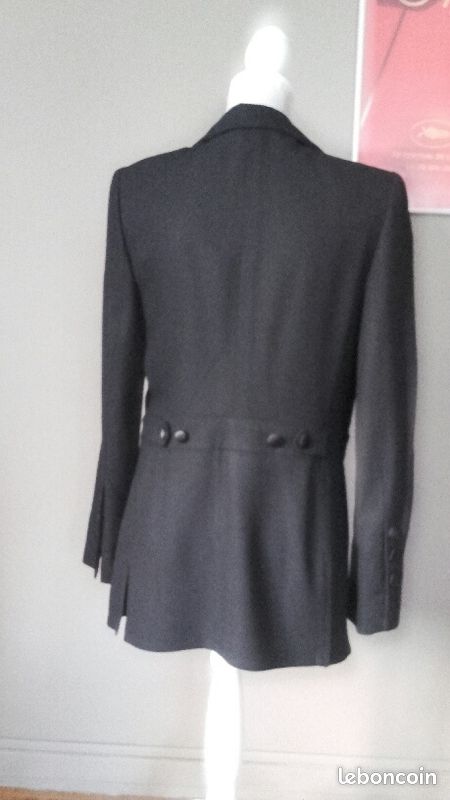 Blazer Cintré Sonia Rykiel Paris Noir - Taille 38, Occasion Très Bon état (petits Trous)