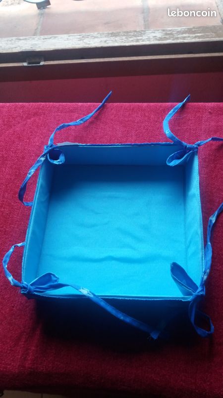 Panier a pain pliable neuf en tissu 21 x 21 (image 1)