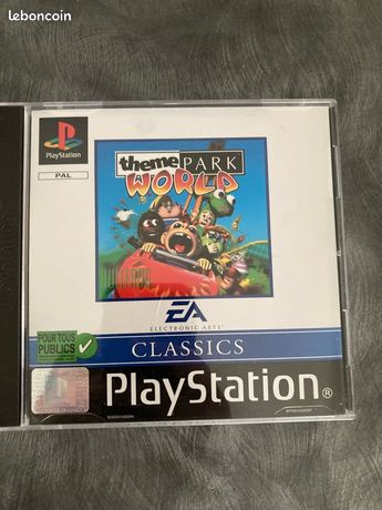 Jeu PS1 Theme Park World - Bon état, Livraison Suivie Offerte