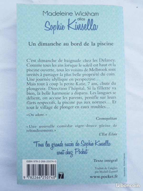 "Un dimanche au bord de la piscine", Sophie Kinsella (image 2)