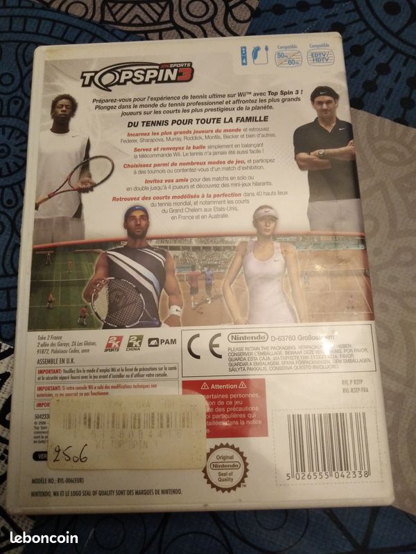 Jeu de Tennis Wii (image 2)