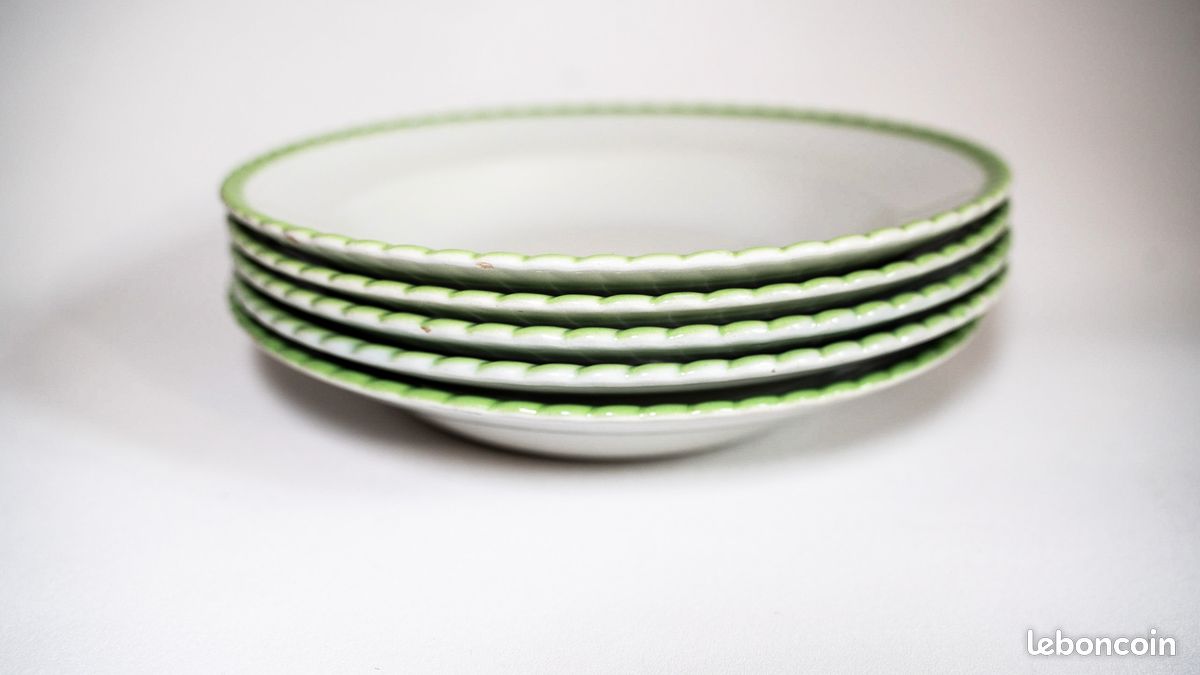 Lot D'assiettes Creuses Galvani Pordenone Années 50 - Céramique Vintage Italienne