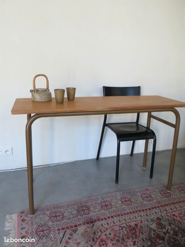 Table longue et étroite vintage (image 1)