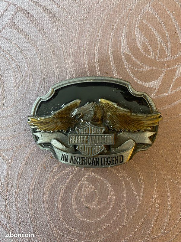 Boucle De Ceinturon Harley-Davidson Marron - Occasion, Pièce Vintage Moto