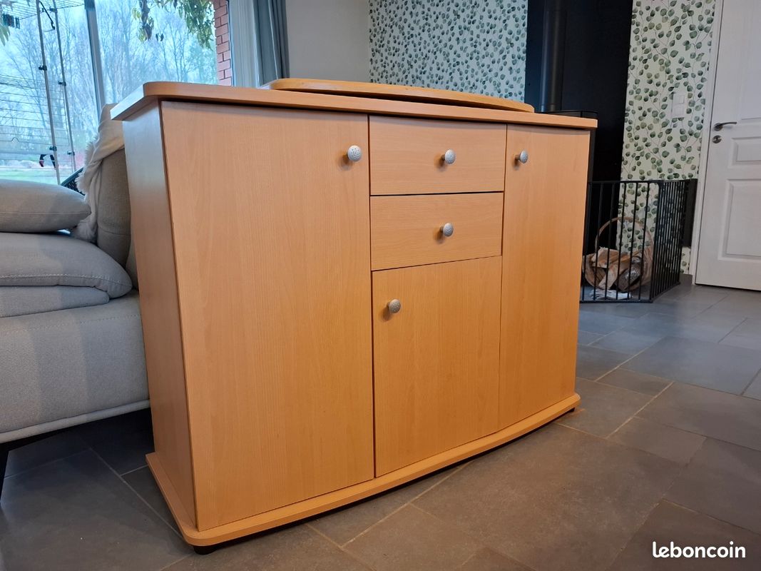 Buffet 110x40x78 cm bois massif de pin - Conforama