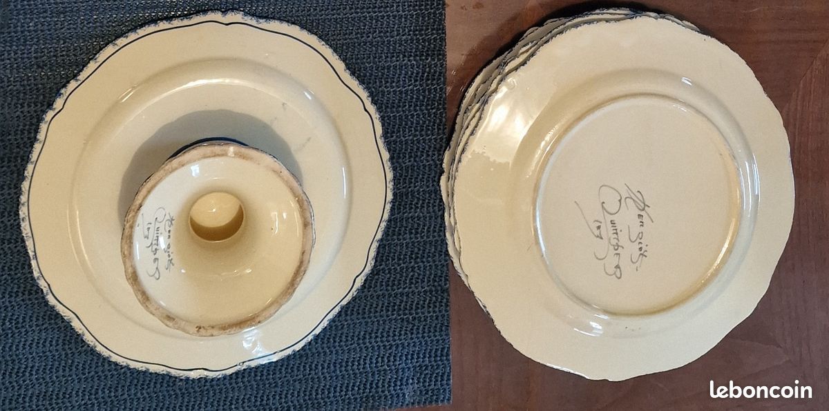 Assiette En Faïence Henriot Quimper - Jeux Olympiques D'Hiver 1970 - Rare - 24 Cm