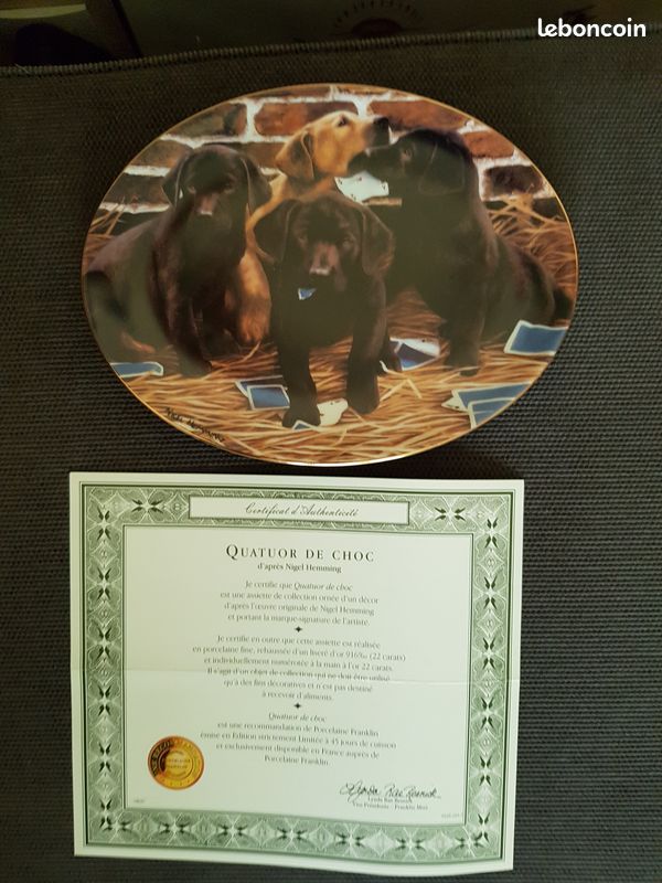 Assiette n° 4 Chiens de Royal Doulton (image 1)