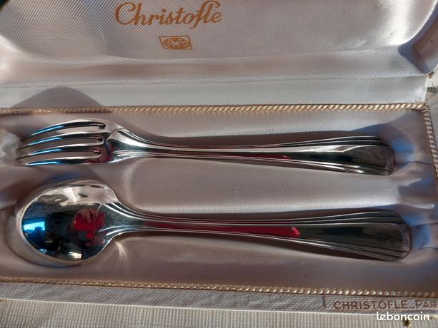 12 cuillères à moka métal argenté orfèvre Christofle modèle Vendome Vintage French silver-plated demi tasse mini spoons 10,1cm - France
