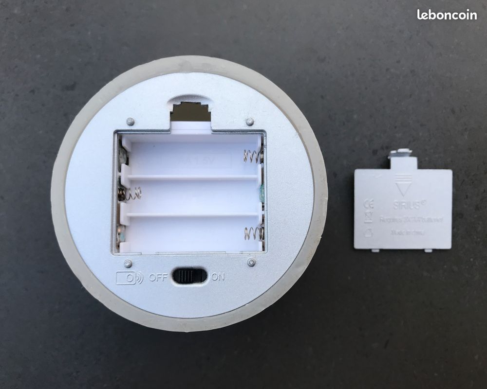 Bougie Sirius lumineuse, bougie électrique à led avec flamme mobile, grise, en cire (image 7)
