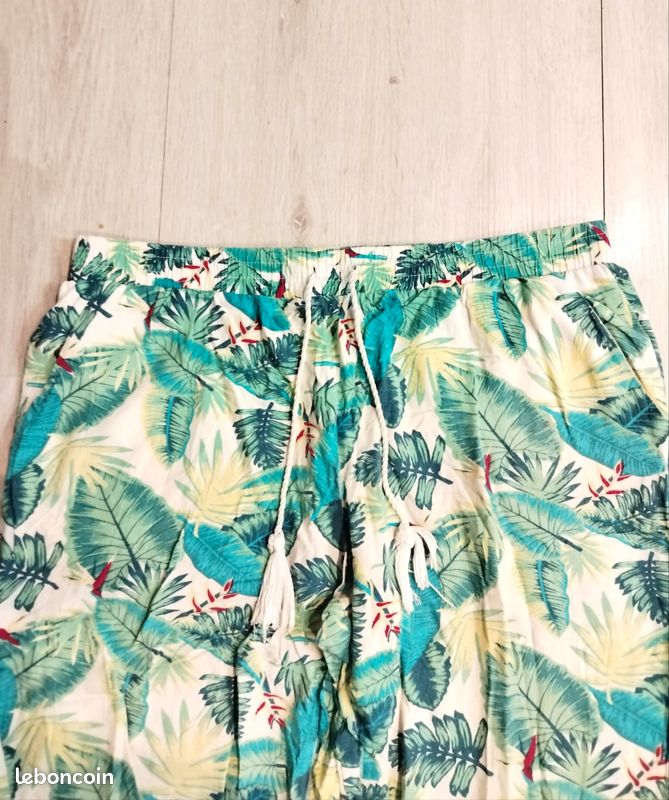 JG36 Pantalon fluide tropical Kiabi T L imprimé jungle (image 5)