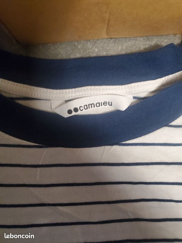 T shirt manche courte rayer camaieu (image 2)
