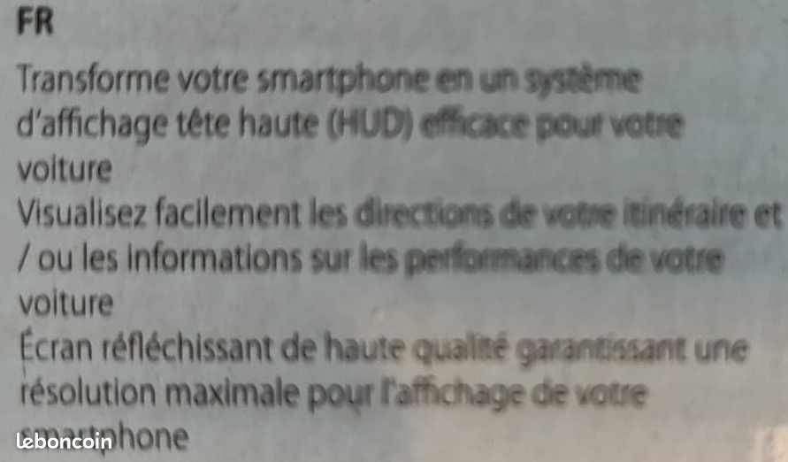 Affichage tête haute HUD pour voiture