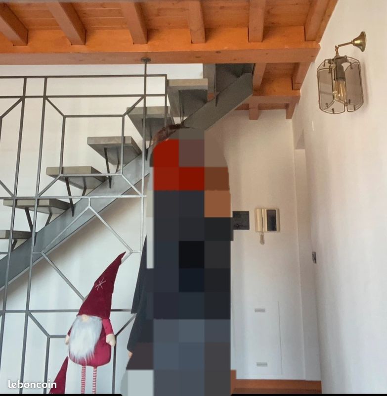 Suspension en verre et fer doré droite (image 3)
