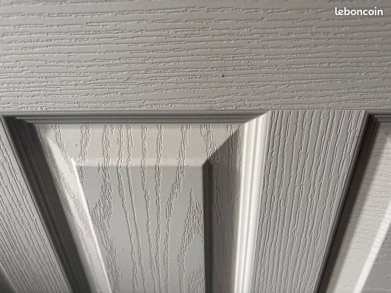 Porte neuve interieur bois cerusé blanc (image 3)