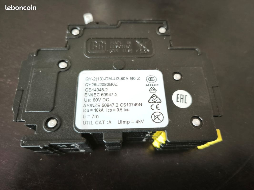Lot de 10 disjoncteurs CBI 20A / 80V DC – Neuf (image 2)