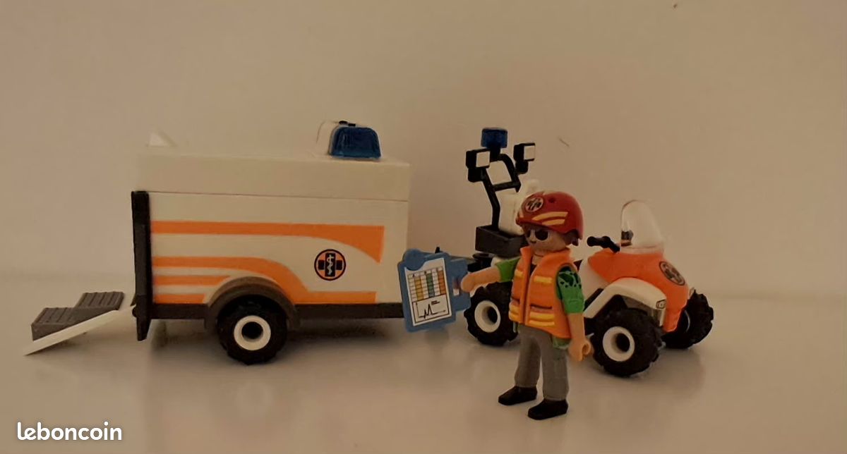 Playmobil Quad avec remorque de Secours 70053 (image 1)