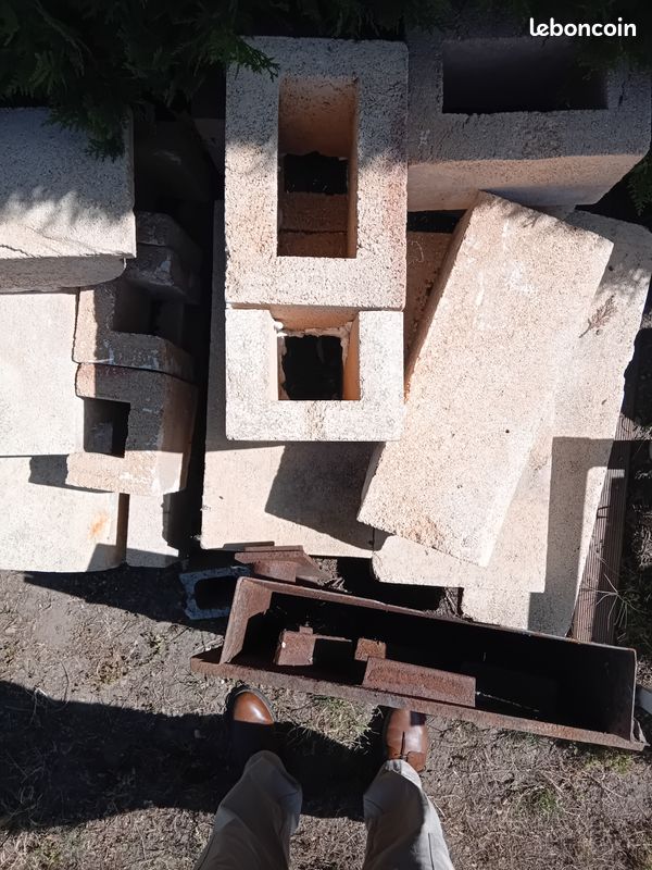 Cheminée pierres en kit avec plaques en fonte (image 4)
