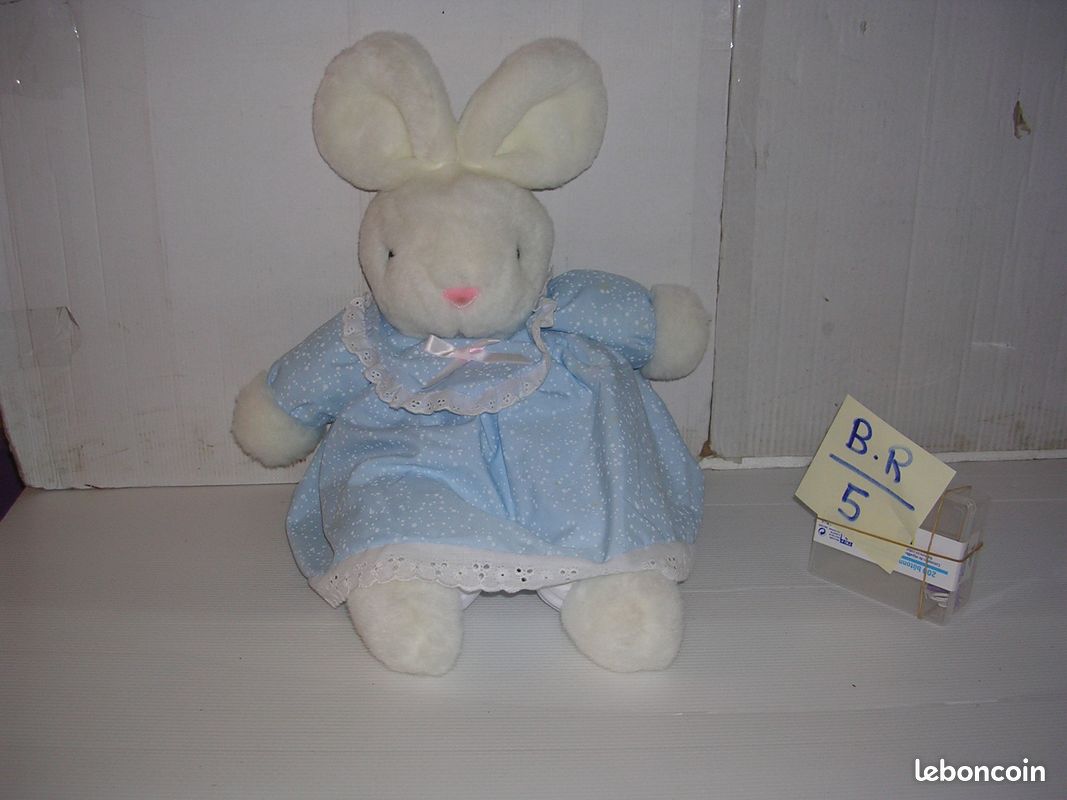 ( B-R / 5 )grande peluche lapin blanc (image 1)