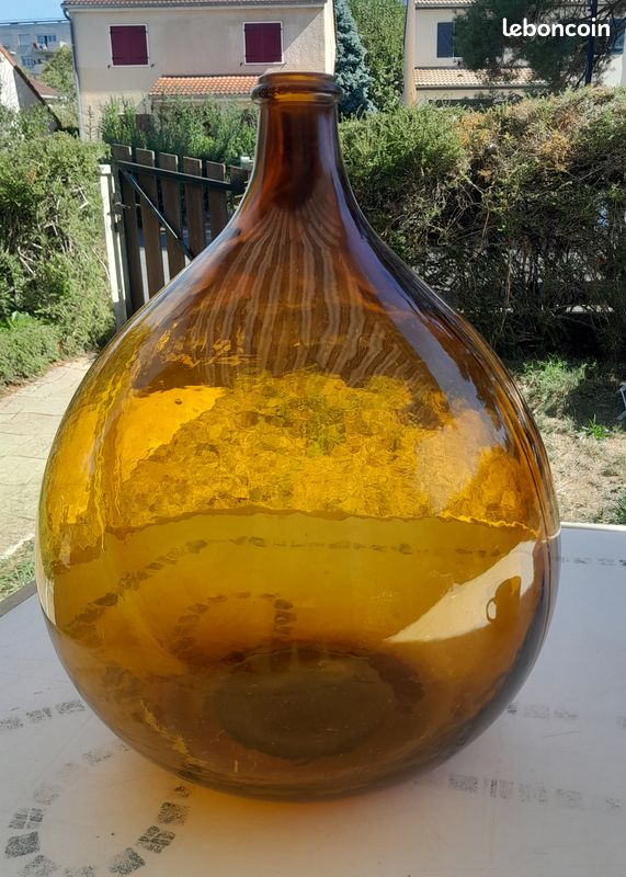 VINTAGE : DAME JEANNE OCRE 25 litres TBE (image 1)