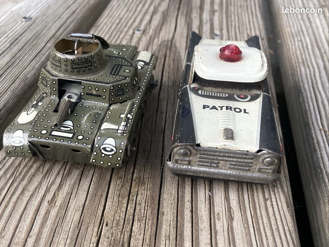 GAMA TANK JOUET blindé militaire CHAR mécanique en tôle 9,5 cm EUR 29