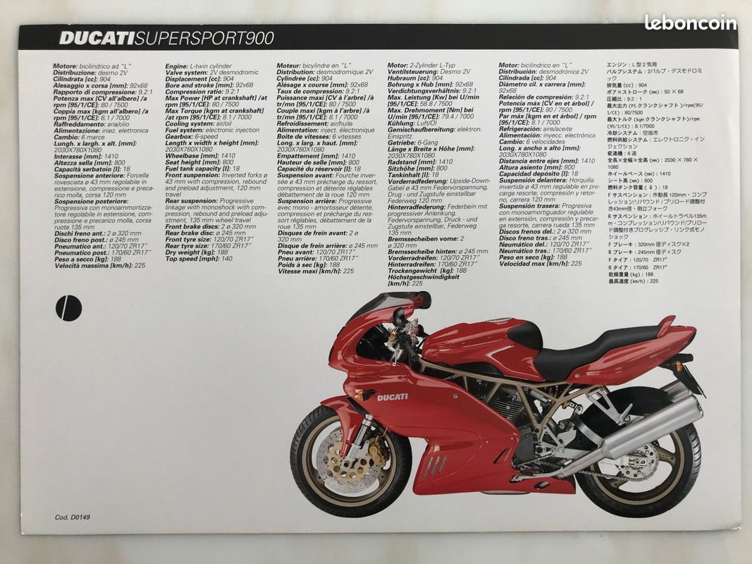 Catalogue brochure ducati super sport 900 (image 2)