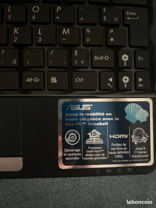 Ordinateur portable Asus Eee PC Seashell Ordinateurs