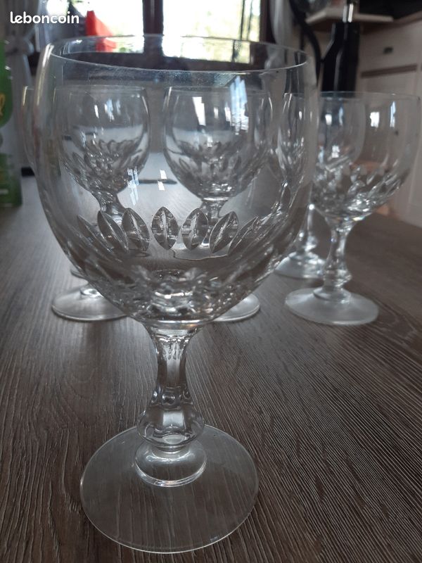7 verres eau en cristal (image 2)