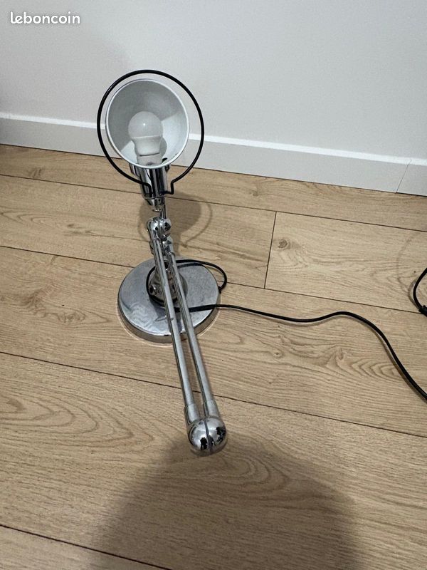 Lampe de bureau ou chevet articulée chromée style Jieldé vintage Loft D6500 (image 2)