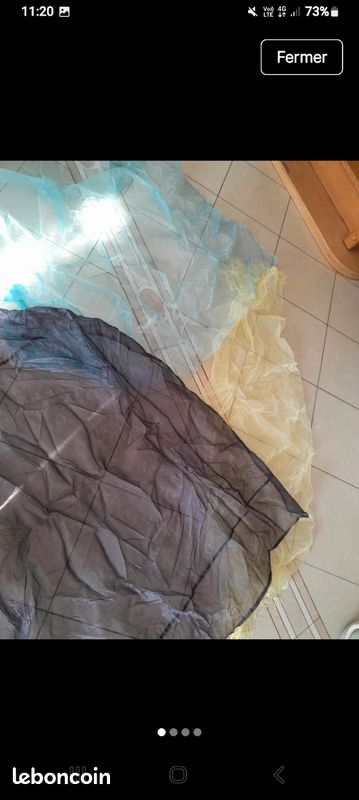 Lot de 3 tissus organza neuf (image 1)