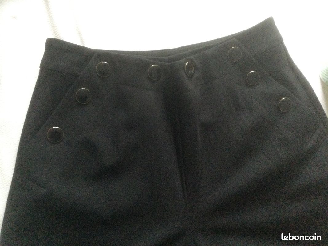 Pantalon noir « marin » (image 4)