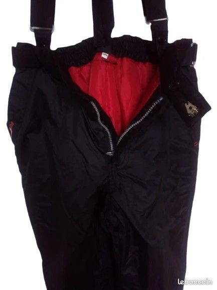 Pantalon-Ski fille "Tex" Taille 12 ans, coloris noir, doublé coloris rouge, excellent état 🎿 (image 7)