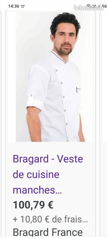 Bragard Blouse Cuisinier Homme Veste De Cuisinier 