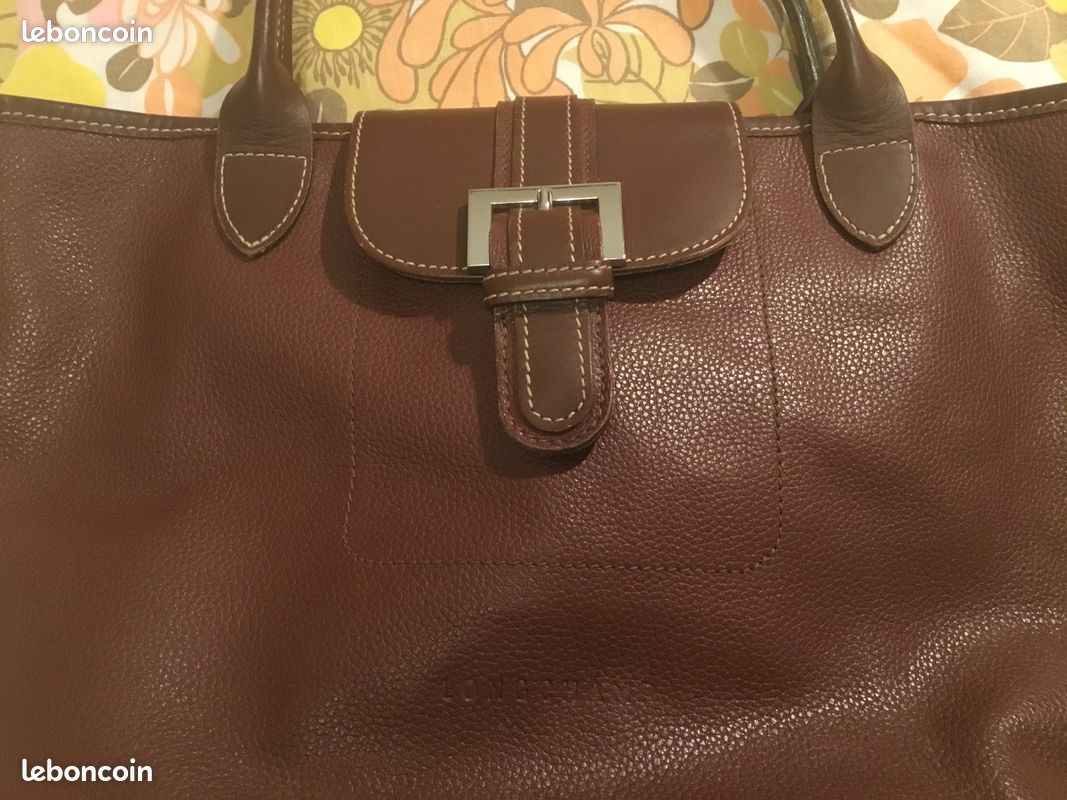 LONGCHAMP ⭐️ sac Gatsby en cuir marron TBE (image 2)