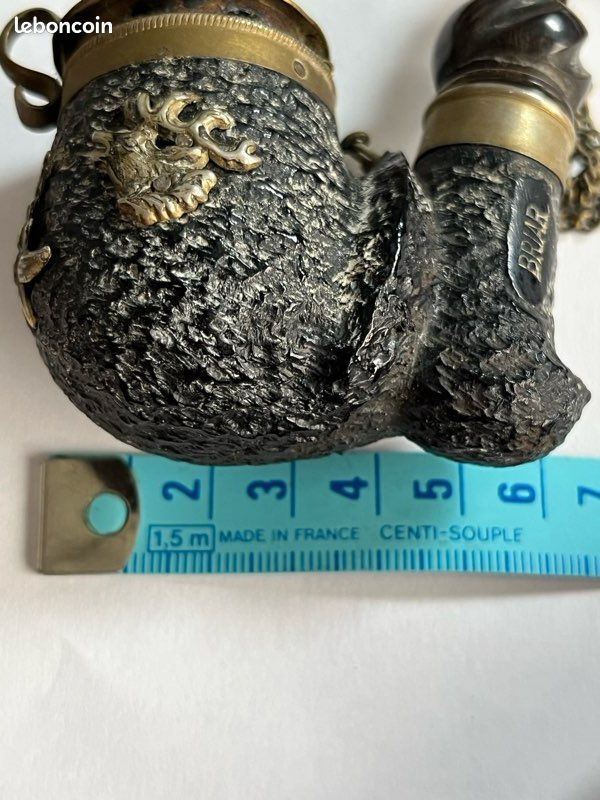 Ancienne pipe suisse BRIAR avec couvercle (image 14)