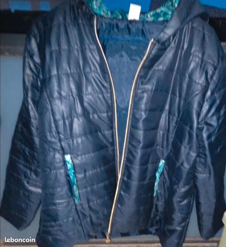 Doudoune à capuche 48 femme bleu (image 4)