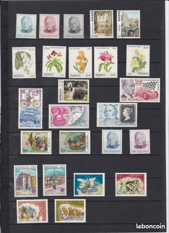 Timbres Monaco Année 1990 (image 1)
