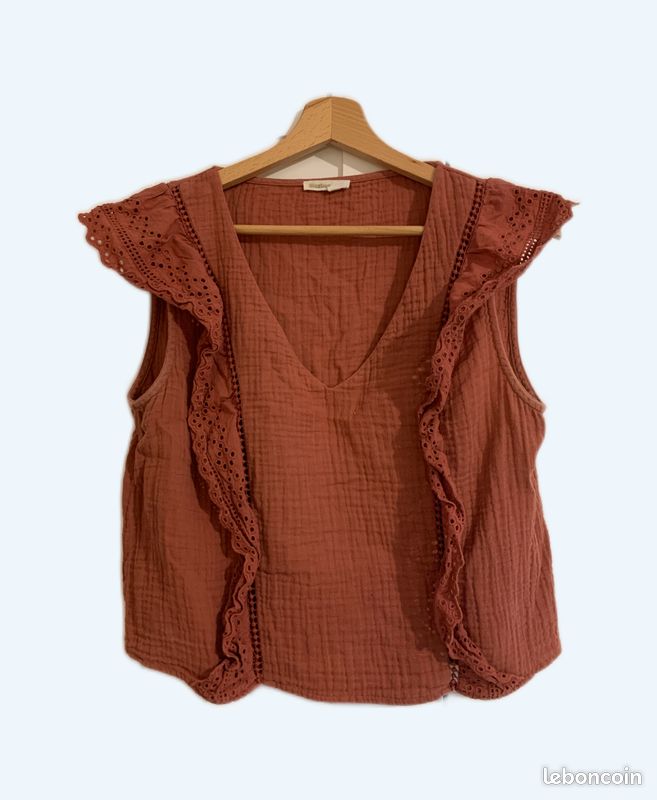 Chemisier orange bizzbee cuite taille s (image 1)