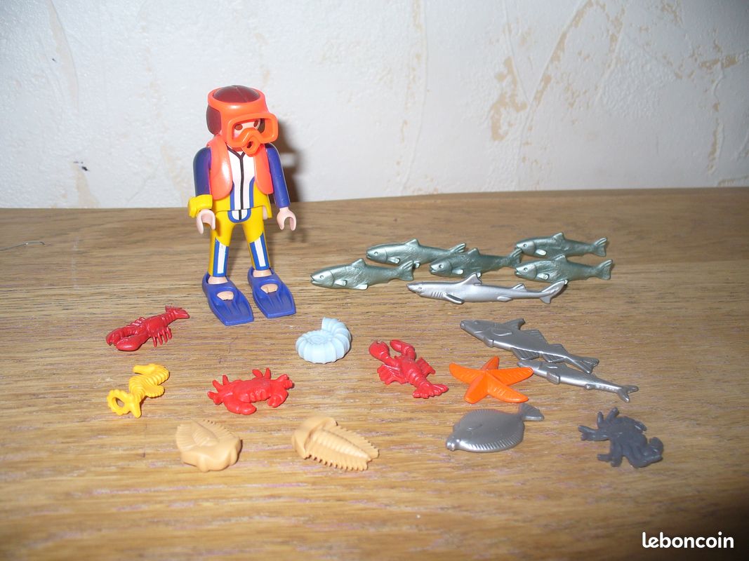 Figurine Playmobil 4469 - Plongeur Avec Bateau D'expédition - Occasion - Univers Playmobil